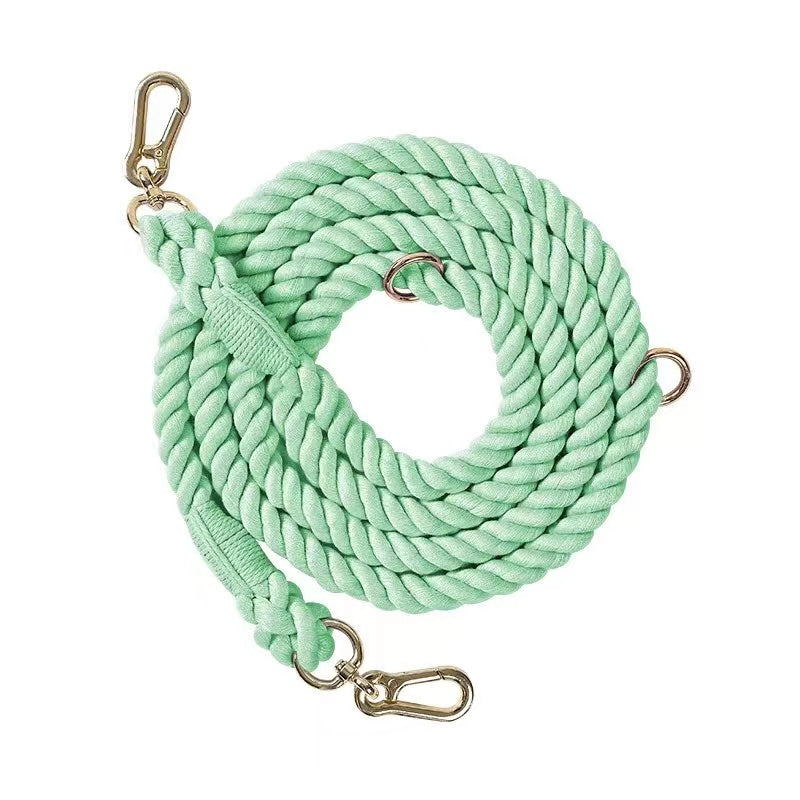 HANDS FREE DOG ROPE LEASH - MINT GREEN