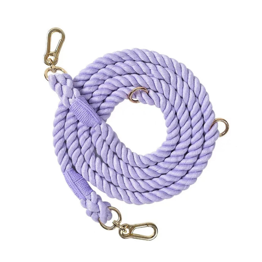 HANDS FREE DOG ROPE LEASH - PURPLE LOVE