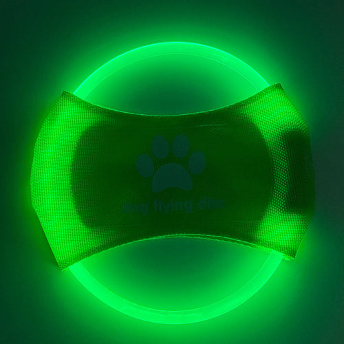 Dog Flying Discs Light Glowing LED LuminousTrainning Interactive Toys