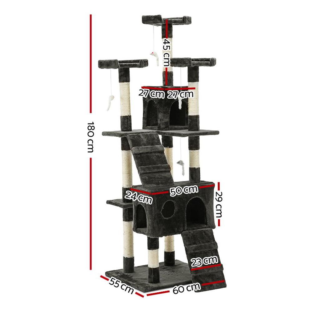 i.Pet Cat Tree 180cm Tower Scratching Post Scratcher Wood Condo House