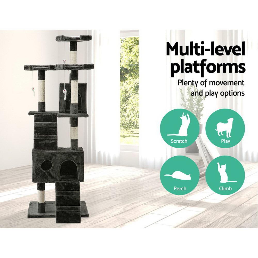 i.Pet Cat Tree 180cm Tower Scratching Post Scratcher Wood Condo House