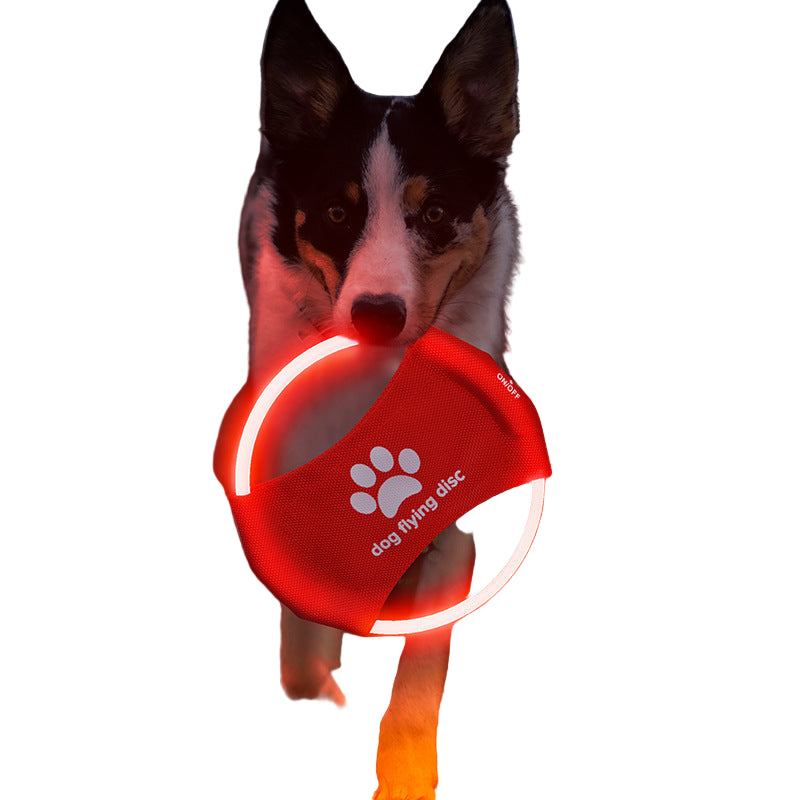 Dog Flying Discs Light Glowing LED LuminousTrainning Interactive Toys
