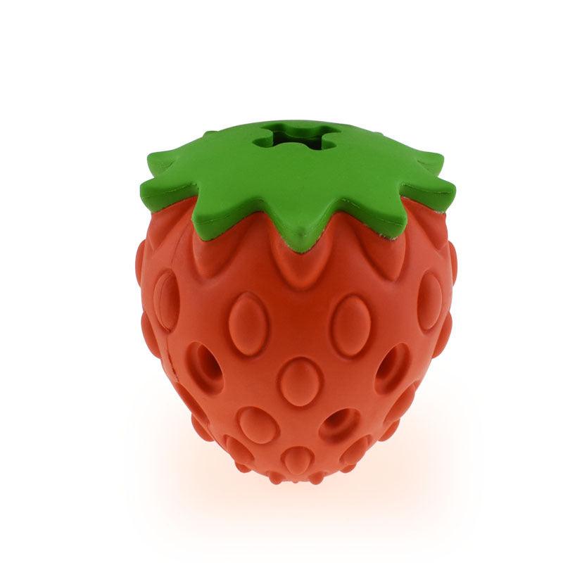 Strawberry Surprise Leaky Food Ball - Durable Chew Toy For Dogs And